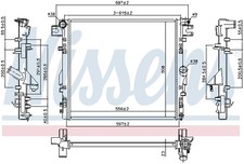 Image of NISSENS-OE 61037-OE Radiator, engine cooling for JEEP