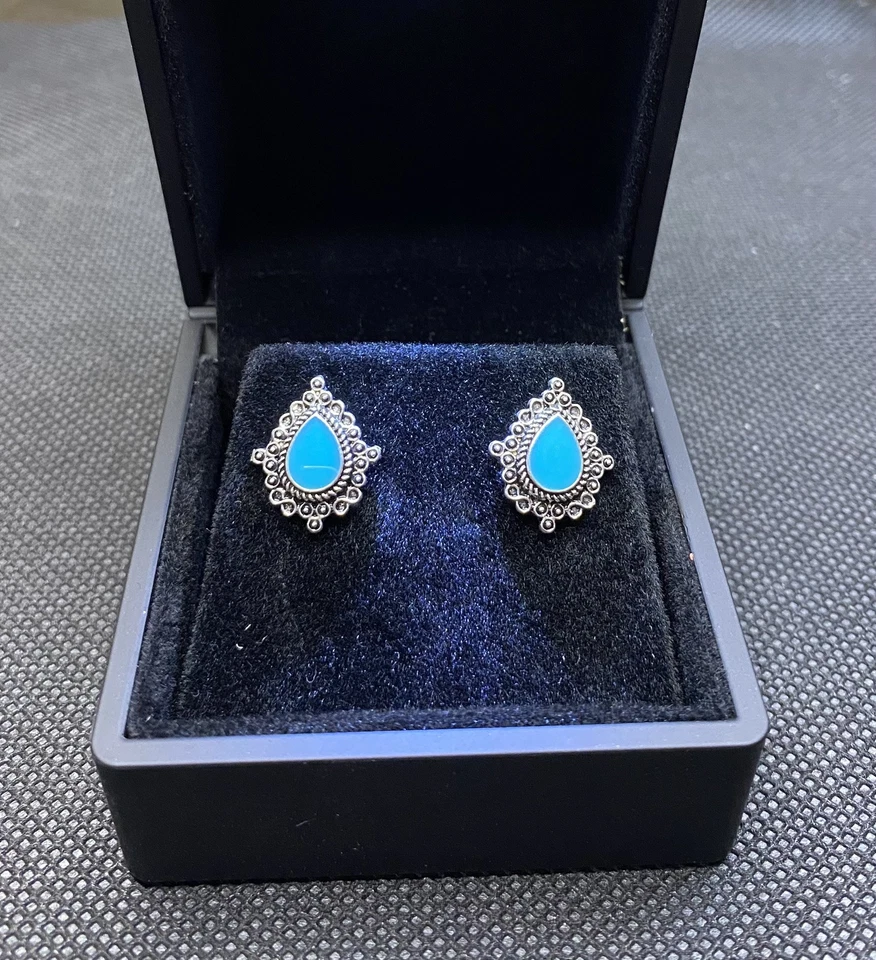 Pendientes lágrima turquesa- Foto 2 de 4