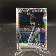 Luis Medina 2021 Bowman Chrome Black & White Mini-Diamond BCP-202 Brewers 1st