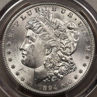 1894 S Much better date Morgan dollar PCGS MS64 CAC frosty DavidKahnRareCoins