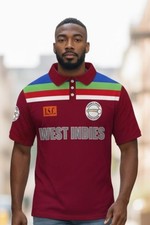 West Indies cricket 1992 ODI World Cup retro classic memorabilia polo shirt