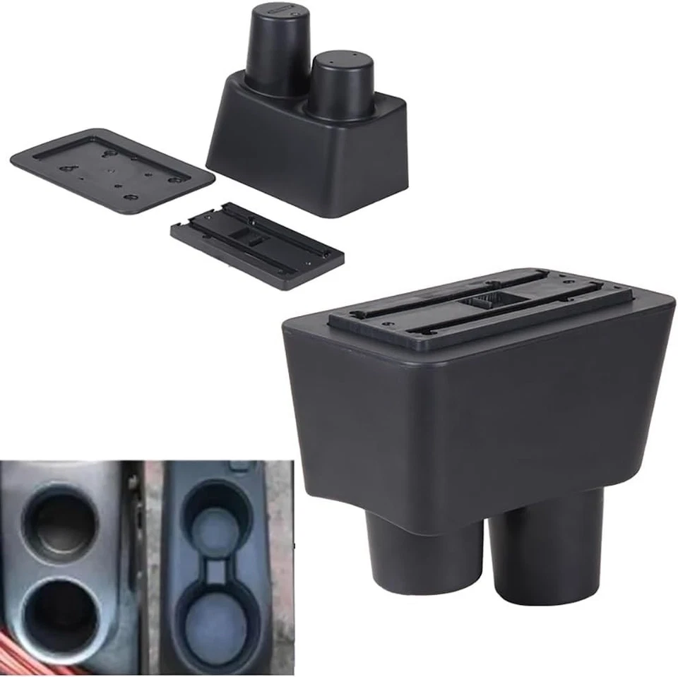 Caja reposabrazos para Nissan Versa 2012-2019 almacenamiento de doble capa con 3 puertos USB Foto 2 de 4