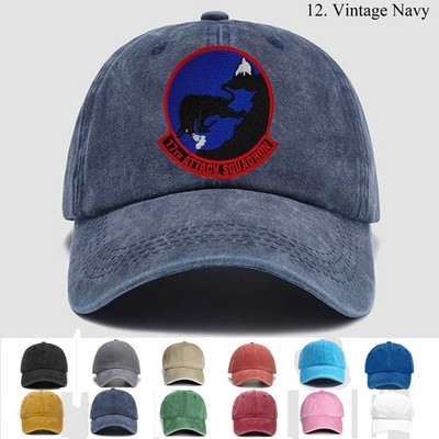 Customized Embroidered Hat Usaf 17th Attack Squadron Bulls, Trucker Hat, Gift