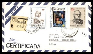 Mayfairstamps Argentina Registered Buenos Aires to Portland OR Cover cca_07317