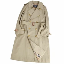 Vintage Burberry Burberrys Coat Trench Back Check 100% Cotton Mens Used MOLO-0