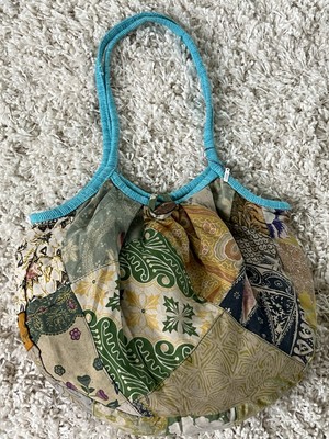 fair trade handmade India fully lined Bohemian shoulder Bag NEW