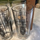 Vintage Atomic Starburst Barware Glasses Black/Gold Beverage MCM  Set of 6 — photo 7