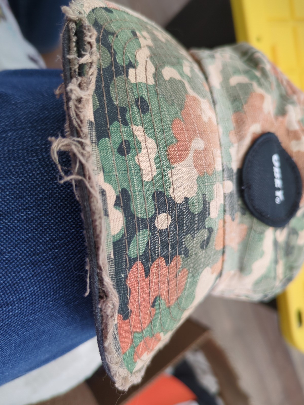 OBEY Circle Patch Camo Hat Adjustable Strapback C… - image 4