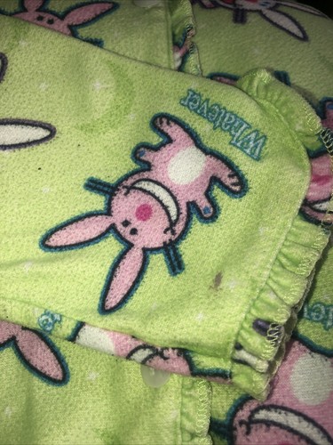It Happy Bunny Whatever set 2 pezzi pantaloni pigiama giovanile 4-5 vintage Jim Benton Y2K - Foto 9 di 11
