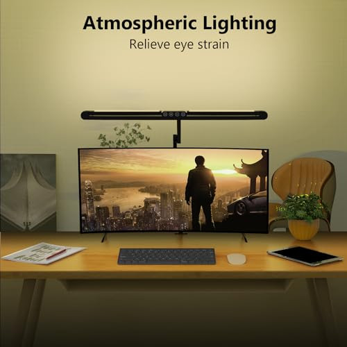 36W Bright Led Desk Lamp with Clamp, 47 Inches Long Architect Desk Lamp Home - Picture 5 of 7
