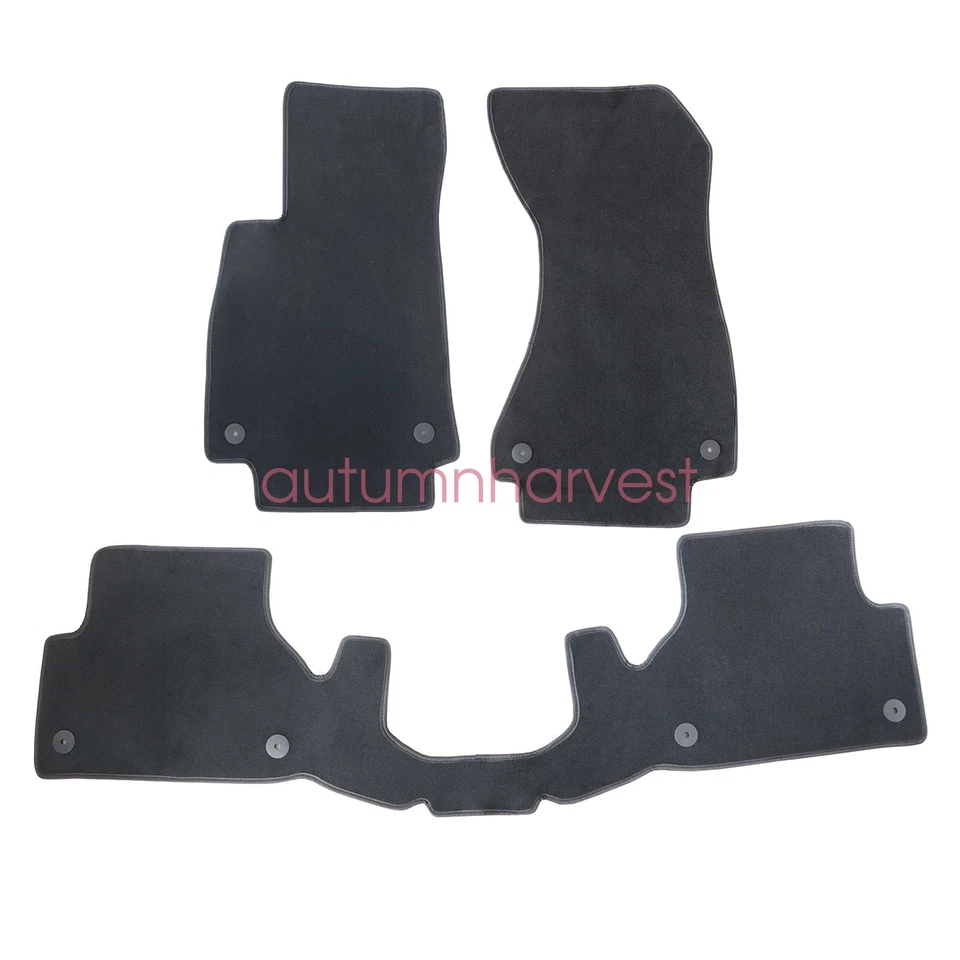 For 2021 2022 Audi A5 RS5 S5 Sportback Front & 2nd Row Floor Mats Carpet Velour - Imagem 4 de 4