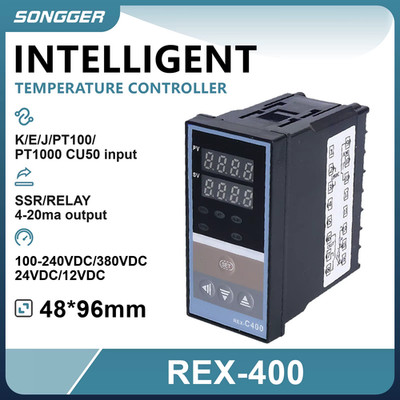 REX-C400 PID Temperature Controller Digital Thermostat with SSR Relay Output and