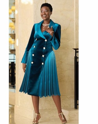 Sz 8 Ashro Crystal Teal Formal Wedding Church Party Claudine A-Line Velvet  Dress