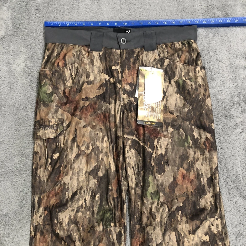 Browning Pants Mens 38x32 A-Tacs Camouflage Speed Rain Softshell Hunting Outdoor - Image 3 of 4