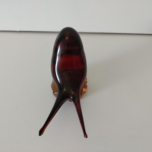 Vintage Amber Glass Bird Paperweight Ornament Handmade - Picture 6 of 11