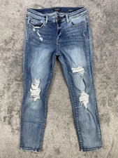 Judy Blue Jeans Womens 13/31 Boyfriend Fit Distressed Ripped Denim JB82169LT