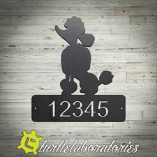 Custom Poodle Dog Home Address Sign Mail House Dog Memorial Pet