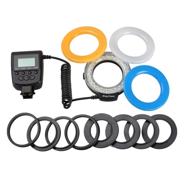 1pc macro flash ring light macro ring light HD-130 Flash Licht 48 LEDS Fla 1pc macro flash ring light macro ring light HD-130 Flash Licht 48 LEDS Fla