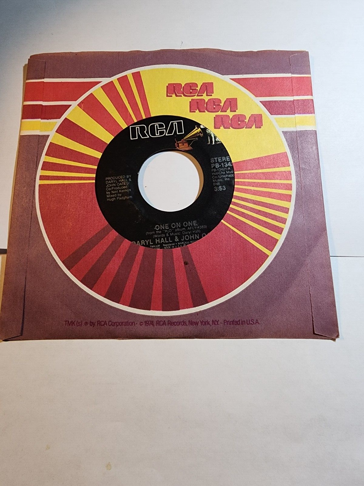 DARYL HALL & JOHN OATES: One On One / Art Of Heartbreak 7" 45 VG+ F258 ...