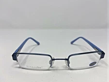 O!O Eyeglasses Frames 8300037 70 43-20-120 Blue Half Rim UC44