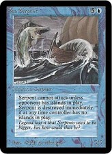 Magic MTG - Sea Serpent - Alpha - EXC - EN