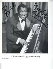 SIGNED R&B SINGER PHOTO CLARENCE "FROGMAN" HENRY 8X10 AUTOGRAPH