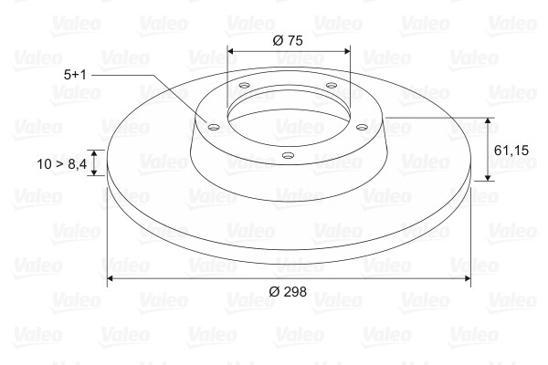 Dispositif de freinage stable avec le disque de frein Valeo 186568 en fonte