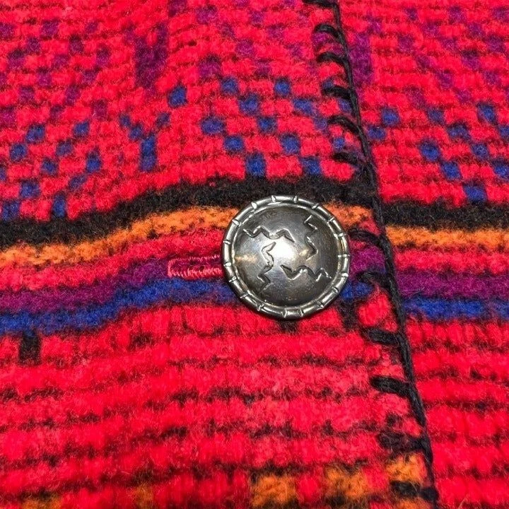 Vintage 80s Pendleton Style Wool Aztec Pattern Jacket - Image 4 of 4