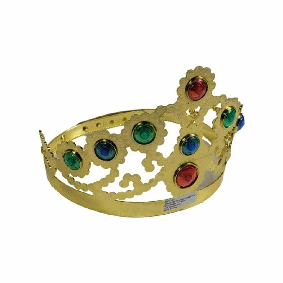 Accesorio de Disfraz Corona Reina Dorada Ajustable para Edad 14 Años en adelante Foto 3 de 4
