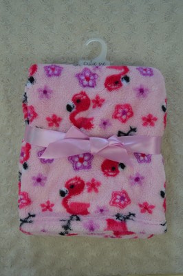pink flamingo baby blanket