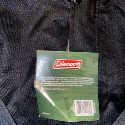 Coleman Black Hooded Jacket Xtra Large Chest 41-44” Zip Pockets Zipper/Snaps - Picture 2 of 9