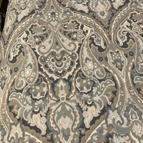 Pottery Barn Mackenna Paisley Organic Percale Duvet Cover Full/queen - Picture 6 of 8