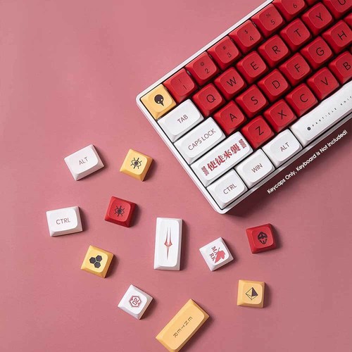 PBT EVA-02 Keycap Asuka Langley Soryu XDA Profile for Cherry Mechanical Keyboard - Picture 8 of 10