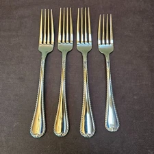 Mikasa CAMEO Pattern 3 Dinner Forks 1 Salad Fork 18/10 Glossy Stainless Rope Edg