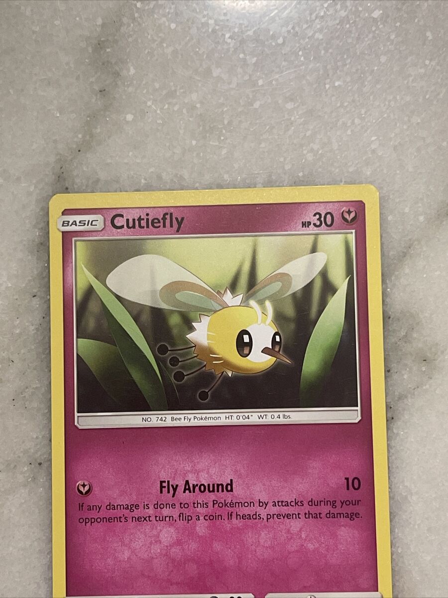 Pokemon Cutiefly Basic Trading Card HP 30 Bee Fly Pokemon 92 Pokemon Cutiefly Basic Trading Card HP 30 Bee Fly Pokemon 92