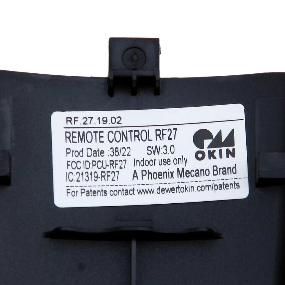 GhostBed 遥控 Okin RF.27.19.02 可调床手控替换件 — 第 2/4 张图片