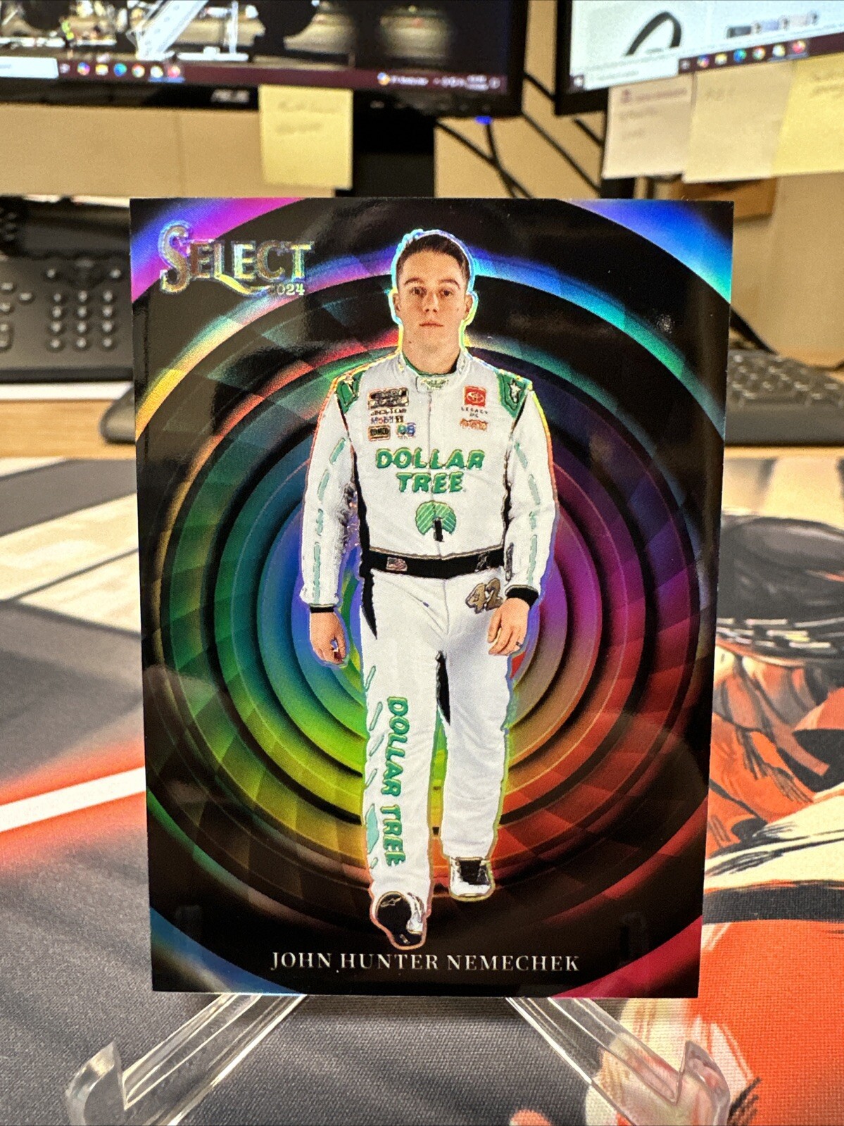 2024 Panini Select NASCAR John Hunter Nemechek Color Wheel Prizm Case Hit SSP
