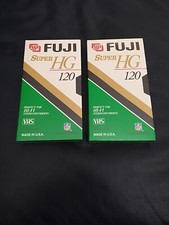 2 FUJI Super HG 120 Hi-Fi VHS Tapes NEW. Factory Sealed. Free Shipping
