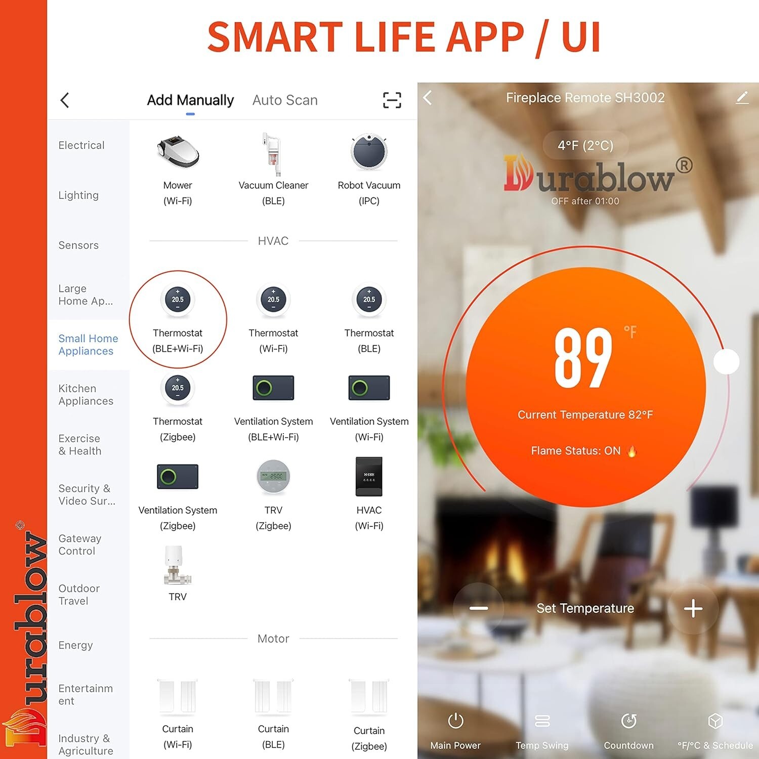 SH3002-RH On/Off WiFi Gas Fireplace Remote Control for Millivolt Valve