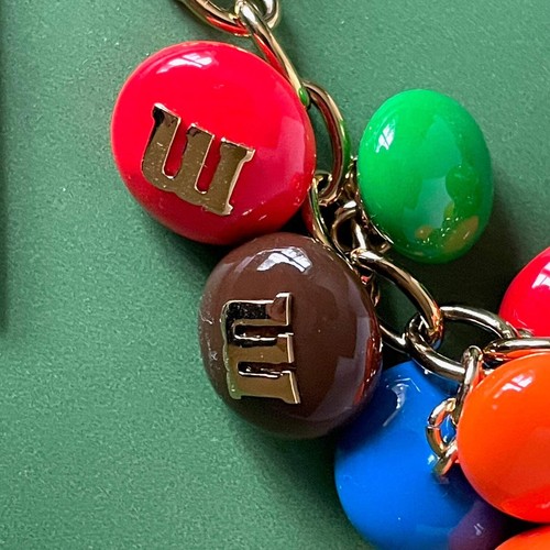 Kate Spade M&M Statement Bracelet Rainbow Gold Novelty Candy Charm Gift Box - Picture 5 of 11
