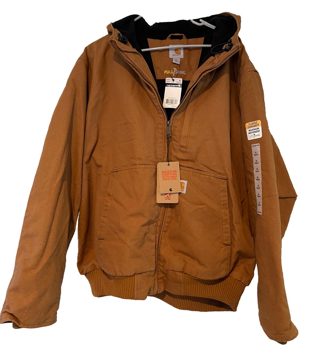 Carhartt Armstrong Full Swing Active Jack Duck Brown Lined Men XL