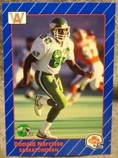 1991 AW Sports CFL Football Card - Donald Narcisse - Texas Southern alumni - NM