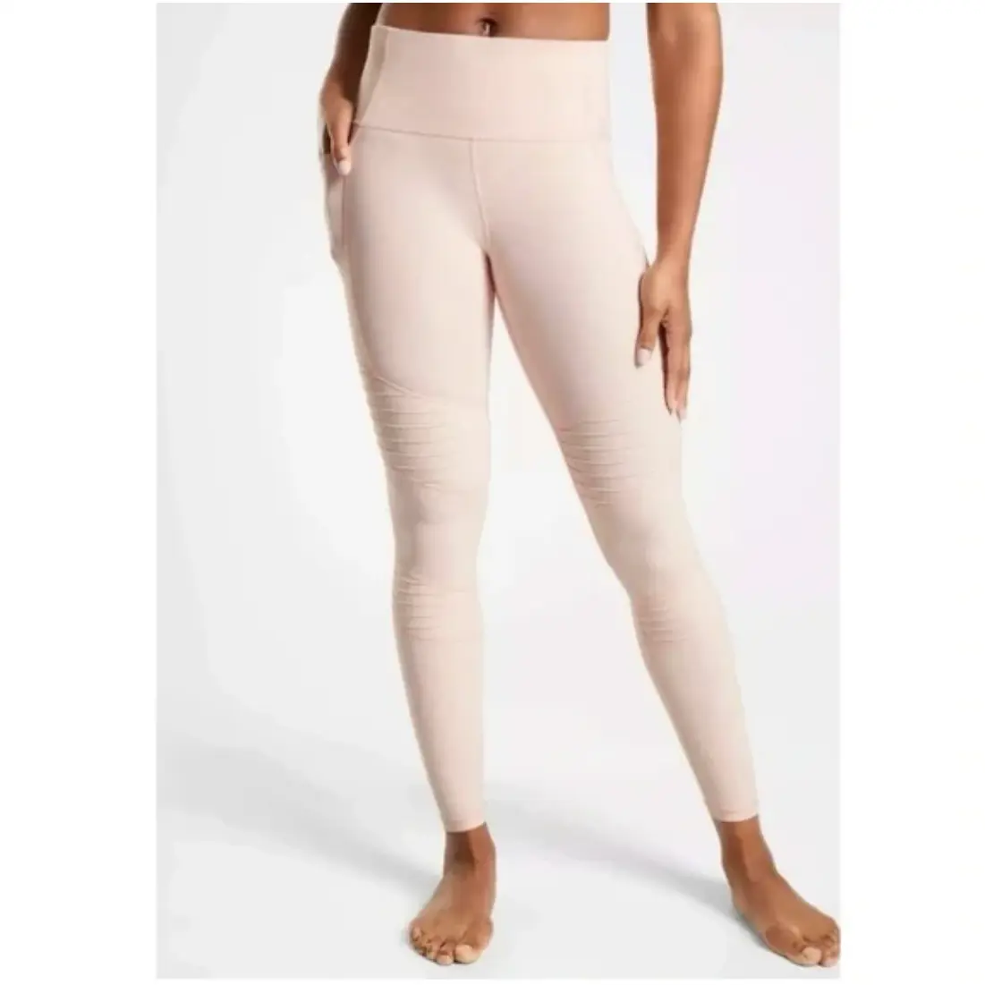 Athleta Inclination Moto Tight Leggings Orchid Pink High Waisted