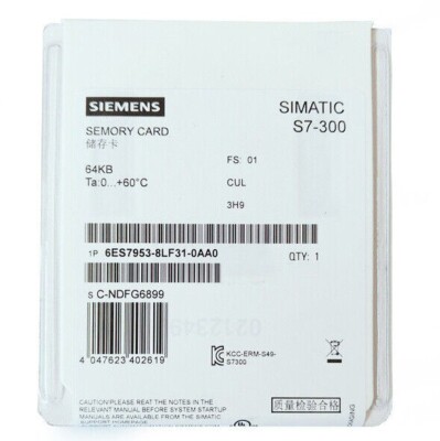 6ES7953-8LF31-0AA0 1PC New SIEMENS S7-300 MMC Card 6ES7 953-8LF31-0AA0