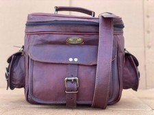 Vintage Leather Camera Bag DSLR Shoulder Camera Bag with Removable Strap