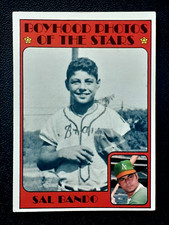 SAL BANDO / BOYHOOD PHOTOS OF THE STARS 1972 TOPPS 72 NO 348 EX       62338