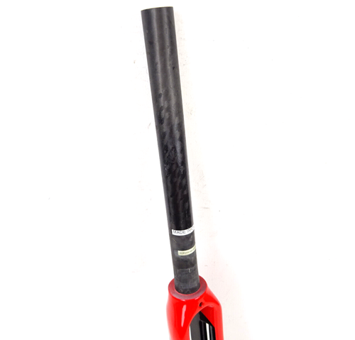 4ZA R-Flow UD Carbon Aero Road Bike Forks 700C 1 1/8" 300mm QR Rim Red 6607-B11 - Picture 11 of 12