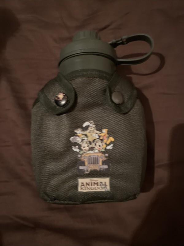 Disney Parks Animal Kingdom Souvenir Canteen Water Bottle Walt Disney World