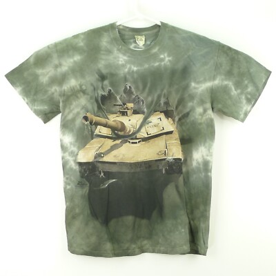 M1 Abrams Tank by David Penfound T-Shirt Olive Green Tie Dye Size M The Mountain