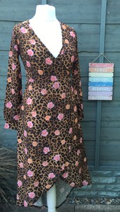 boohoo leopard wrap dress